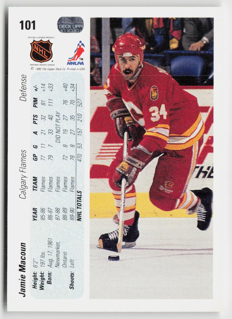 1990-91 Upper Deck #101b Jamie Macoun