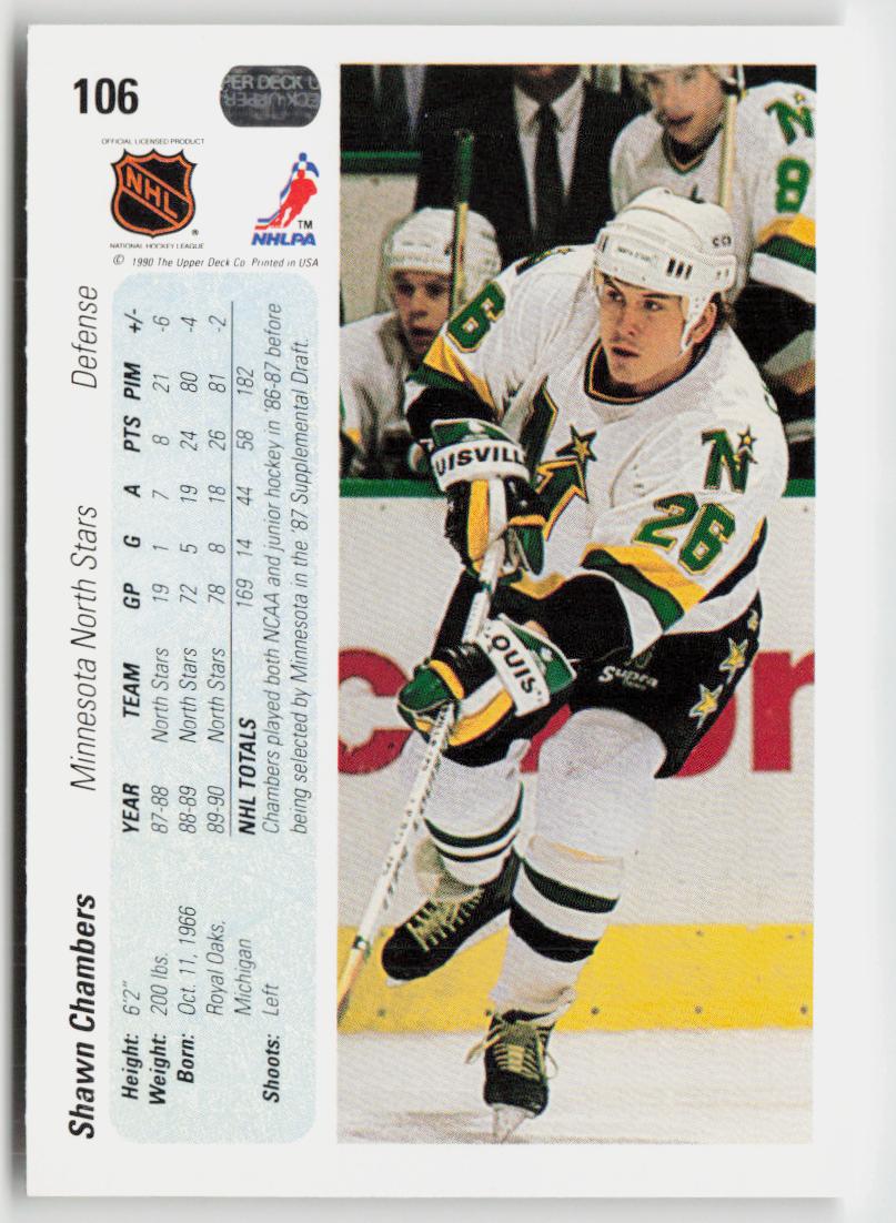 1990-91 Upper Deck #106 Shawn Chambers