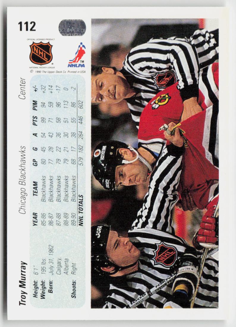 1990-91 Upper Deck #112c Troy Murray