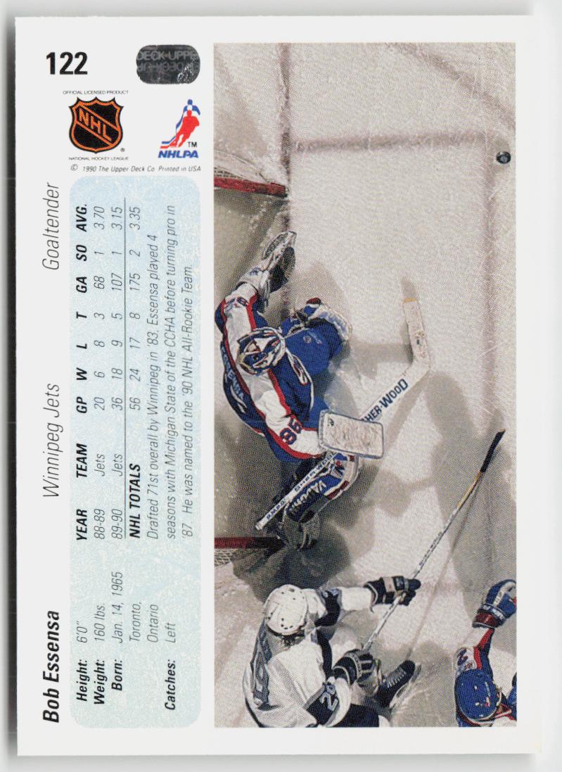 1990-91 Upper Deck #122b Bob Essensa