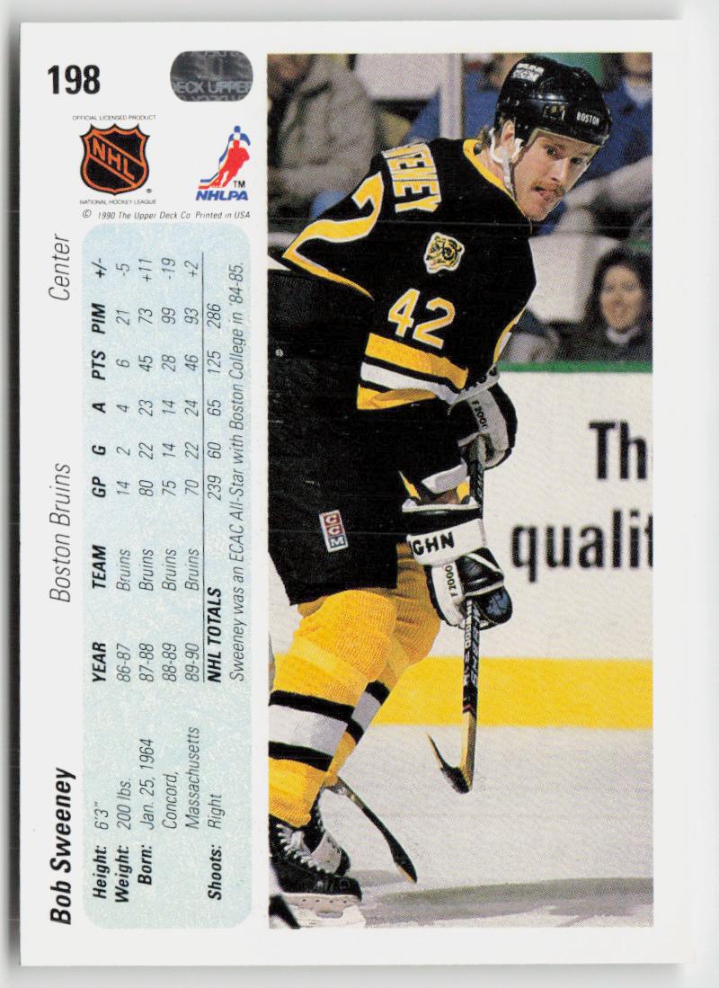 1990-91 Upper Deck #198 Bob Sweeney