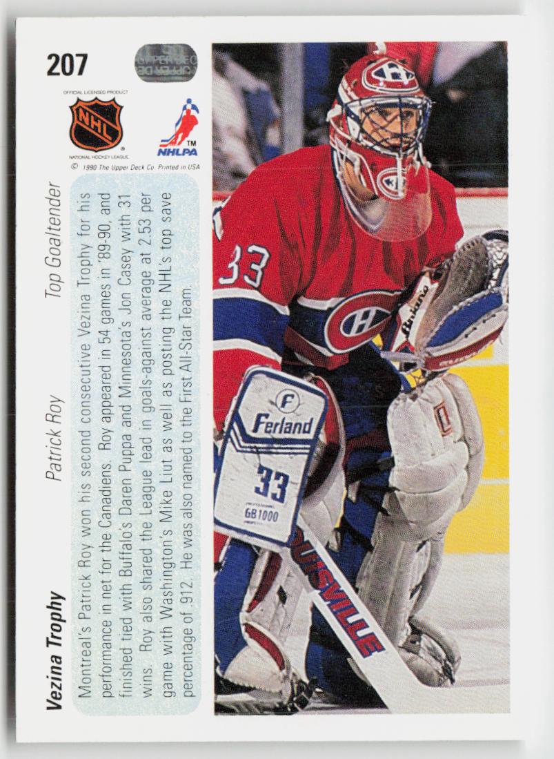 1990-91 Upper Deck #207b Patrick Roy