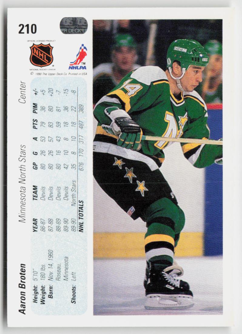 1990-91 Upper Deck #210 Aaron Broten