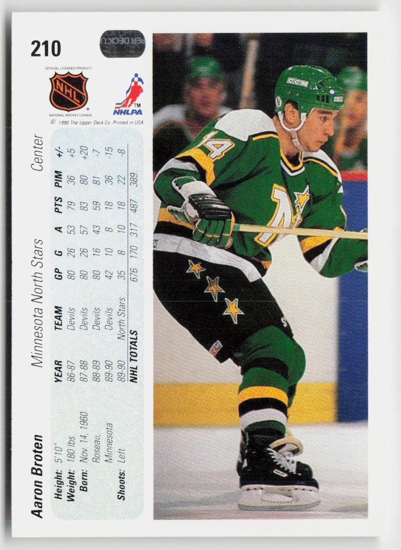 1990-91 Upper Deck #210 Aaron Broten