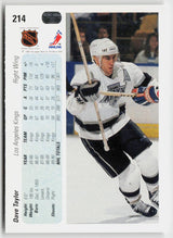 1990-91 Upper Deck #214c Dave Taylor