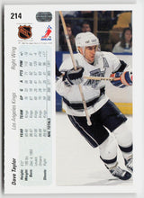 1990-91 Upper Deck #214c Dave Taylor