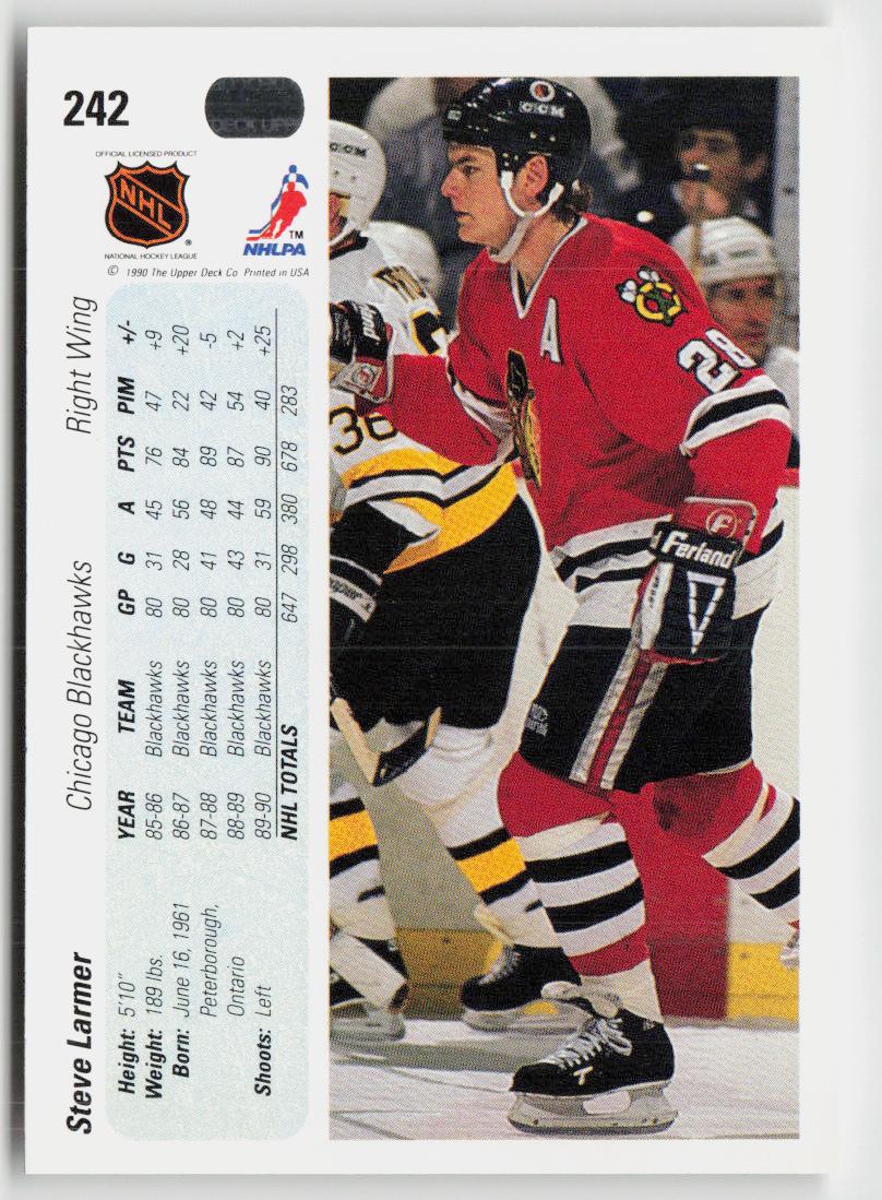 1990-91 Upper Deck #242b Steve Larmer