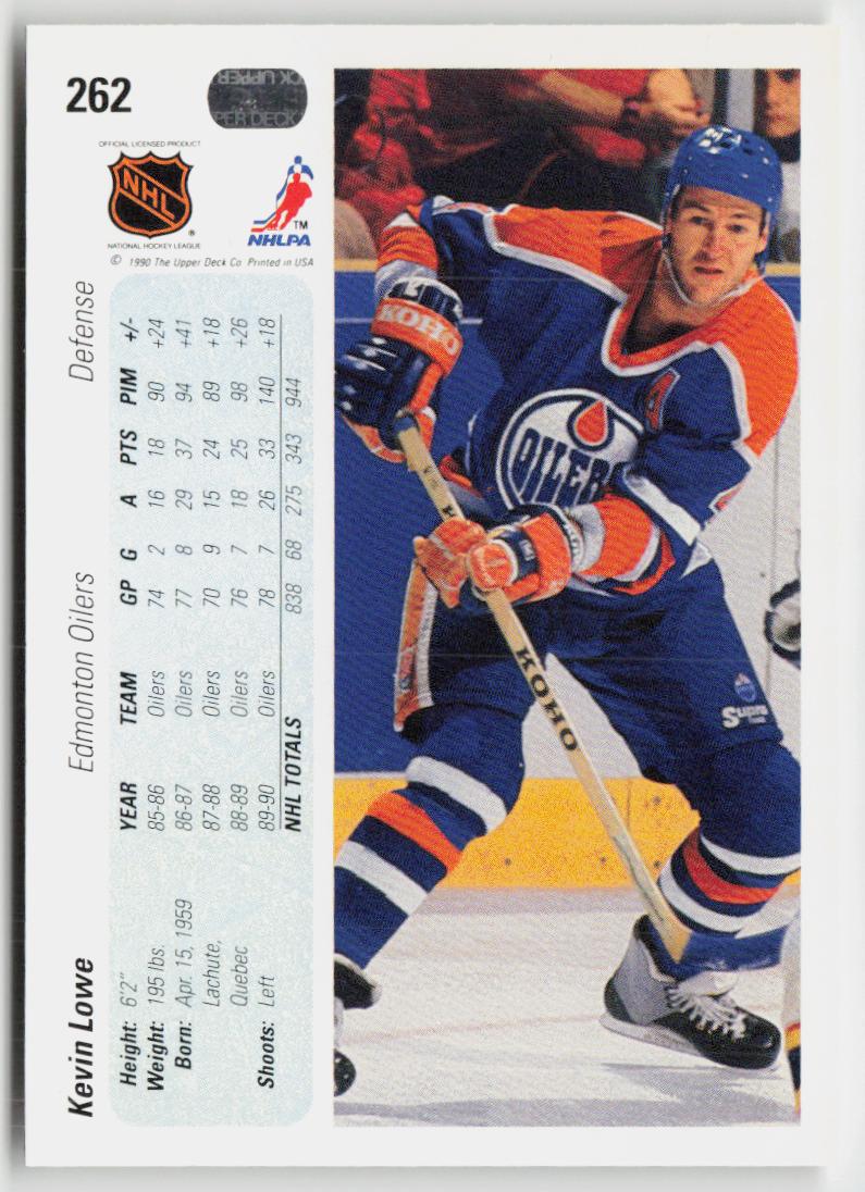 1990-91 Upper Deck #262b Kevin Lowe