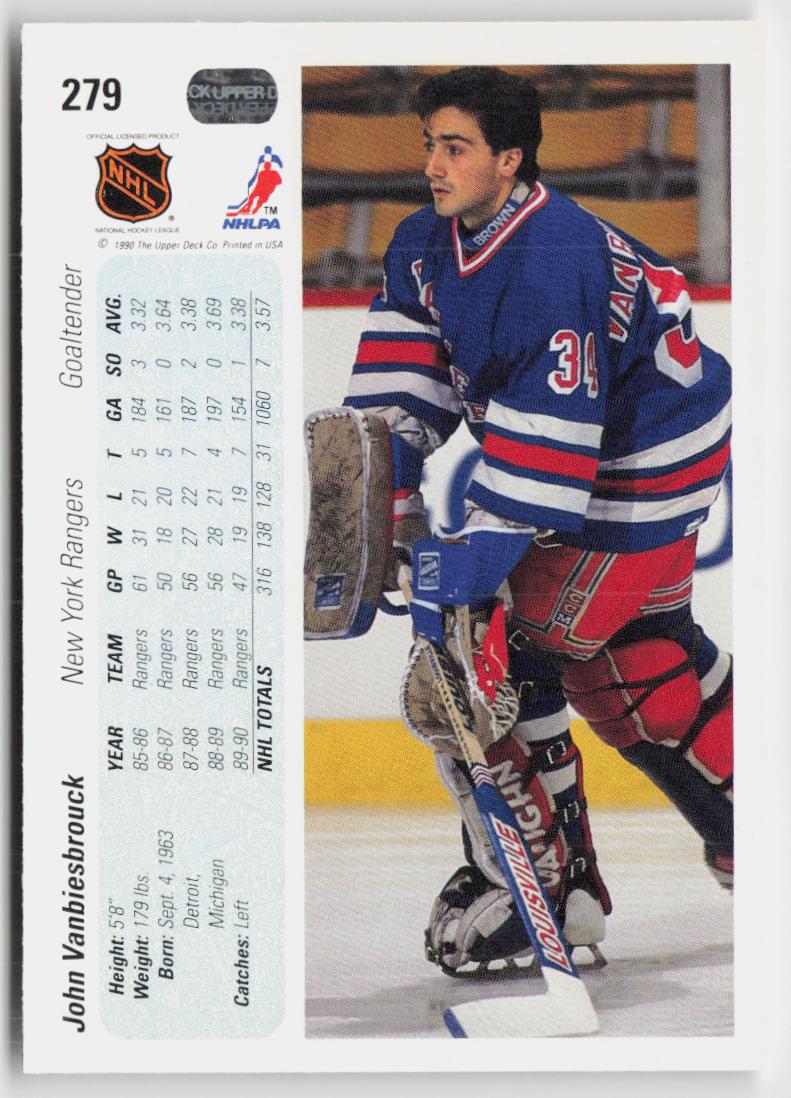 1990-91 Upper Deck #279 John Vanbiesbrouck
