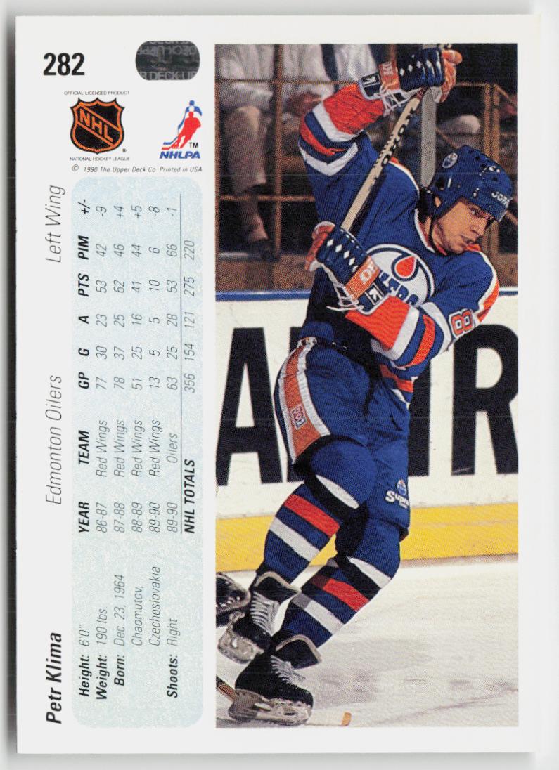 1990-91 Upper Deck #282b Petr Klima