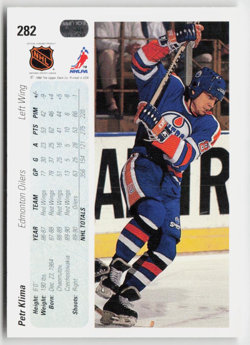 1990-91 Upper Deck #282b Petr Klima
