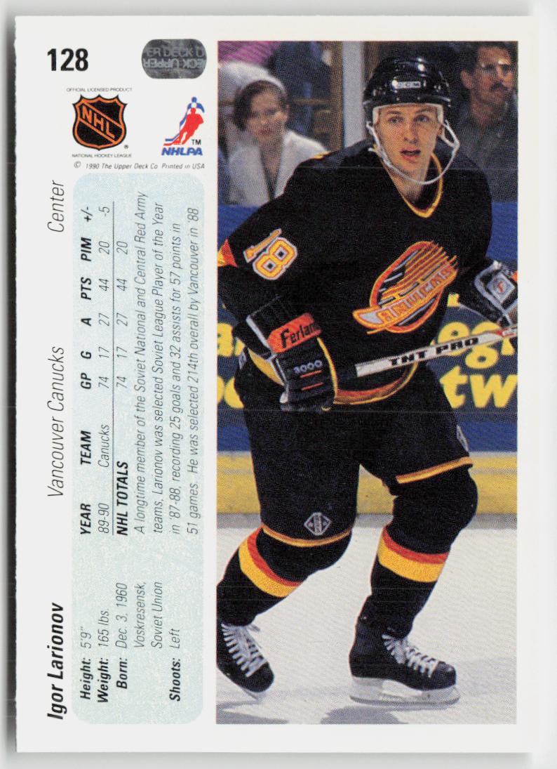 1990-91 Upper Deck #128c Igor Larionov