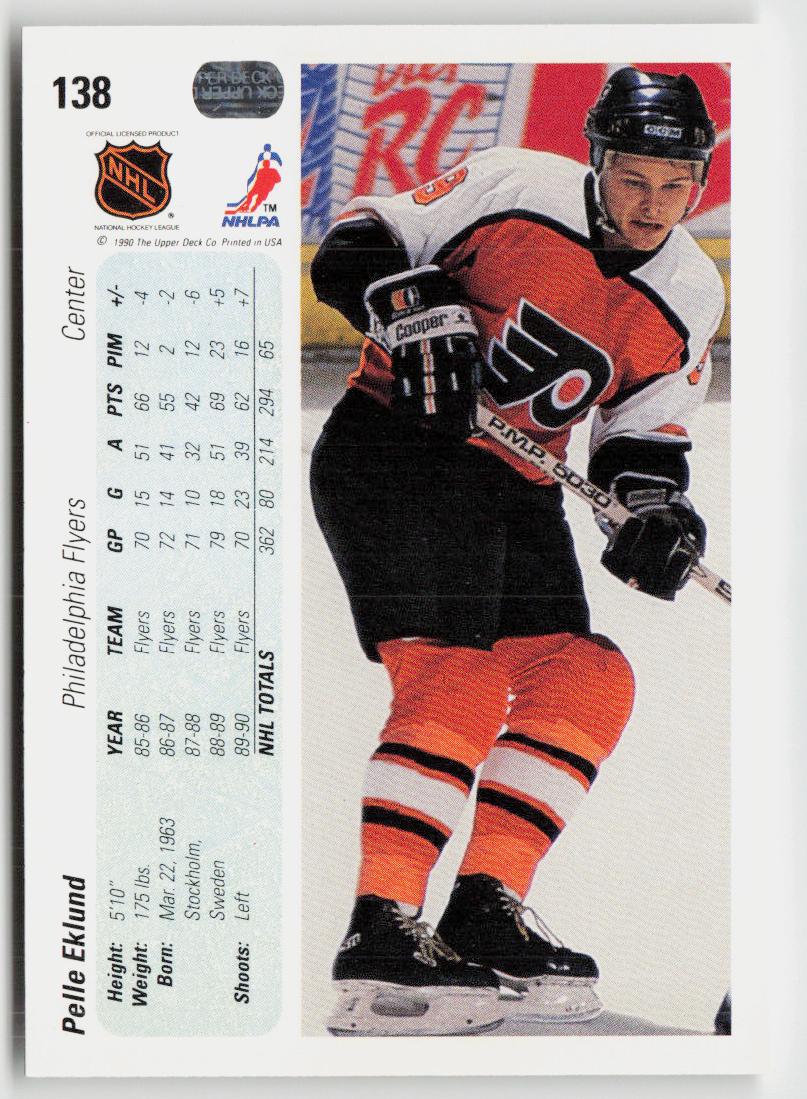1990-91 Upper Deck #138c Pelle Eklund