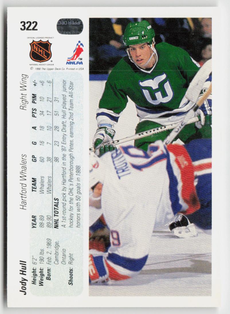 1990-91 Upper Deck #322b Jody Hull