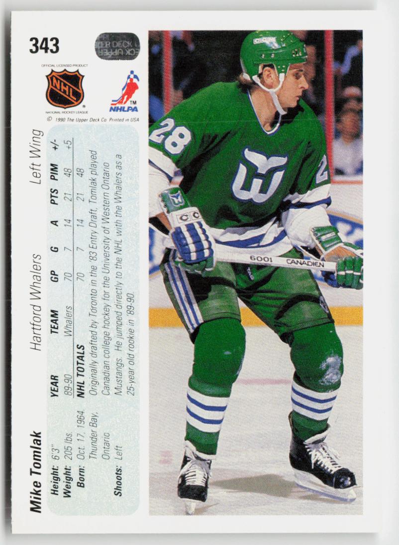 1990-91 Upper Deck #343b Mike Tomlak