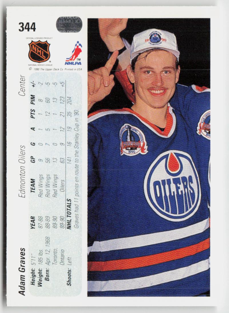 1990-91 Upper Deck #344b Adam Graves