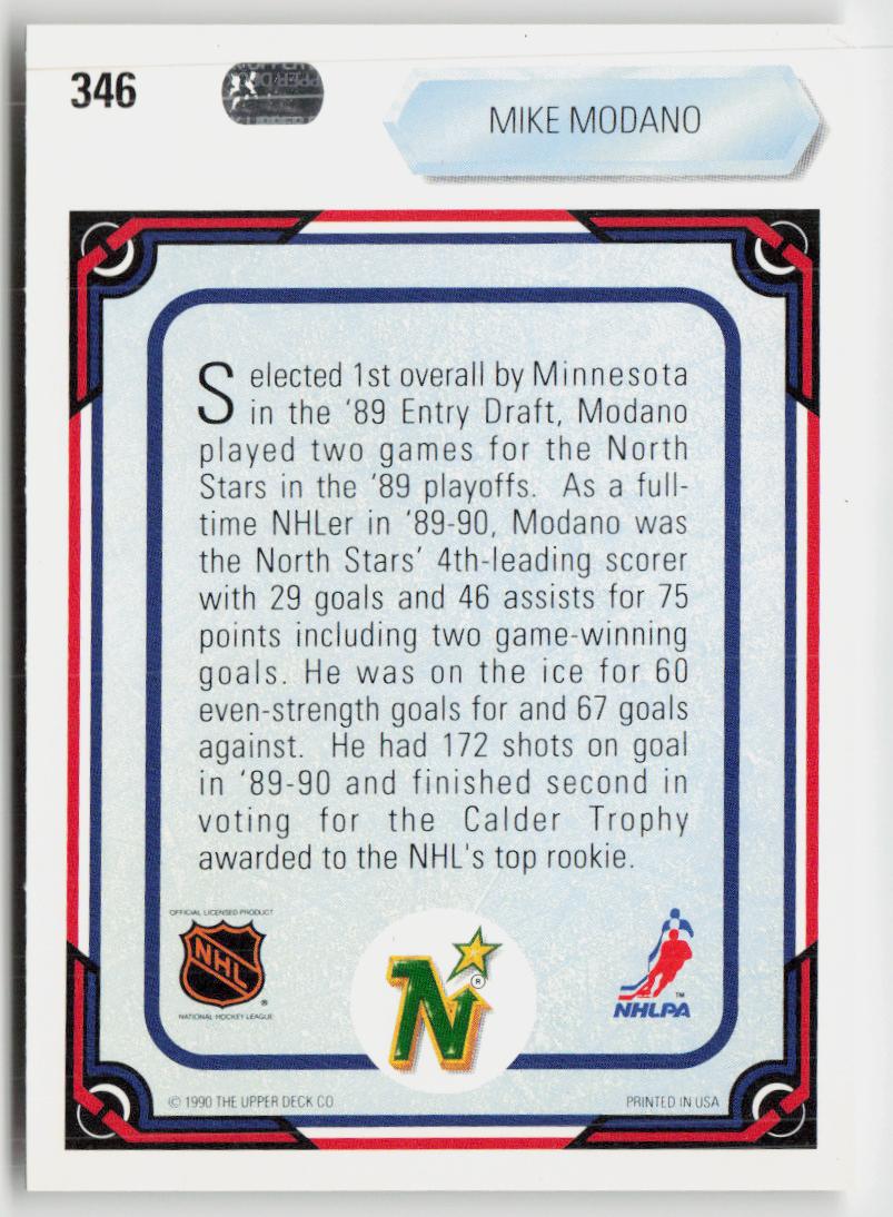 1990-91 Upper Deck #346b Mike Modano