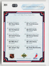 1990-91 Upper Deck #351b Top Ten Draft Picks Checklist