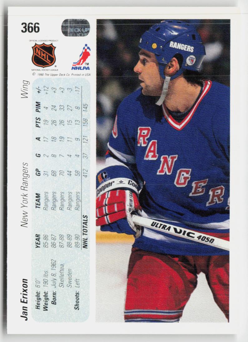1990-91 Upper Deck #366 Jan Erixon