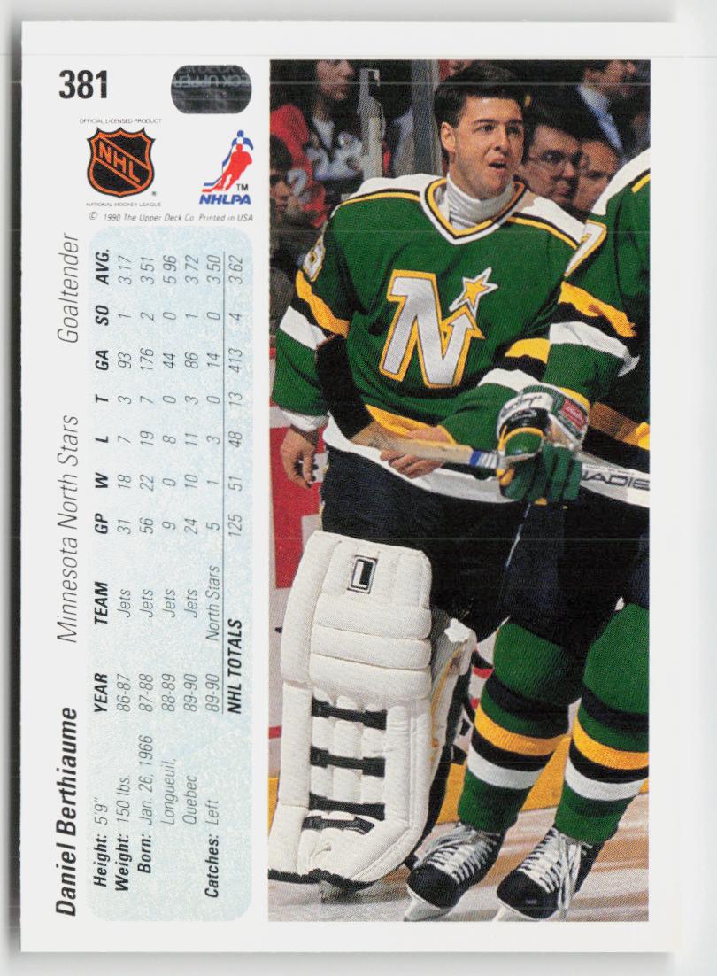 1990-91 Upper Deck #381 Daniel Berthiaume