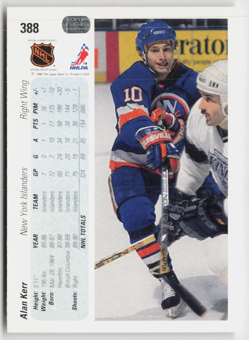 1990-91 Upper Deck #388 Alan Kerr