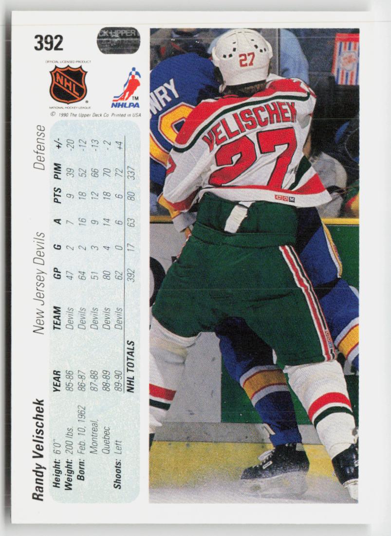 1990-91 Upper Deck #392 Randy Velischek