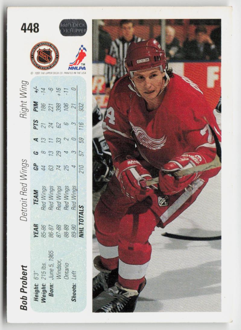 1990-91 Upper Deck #448 Bob Probert