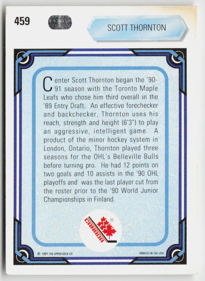 1990-91 Upper Deck #459 Scott Thornton