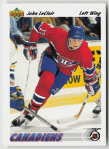 1991-92 upper deck #345 John LeClair