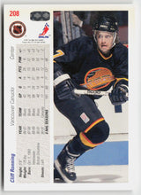 1991-92 upper deck #208 Cliff Ronning