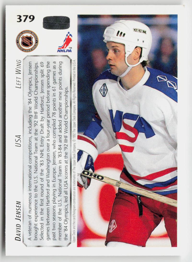 1992-93 Upper Deck #379 David Jensen