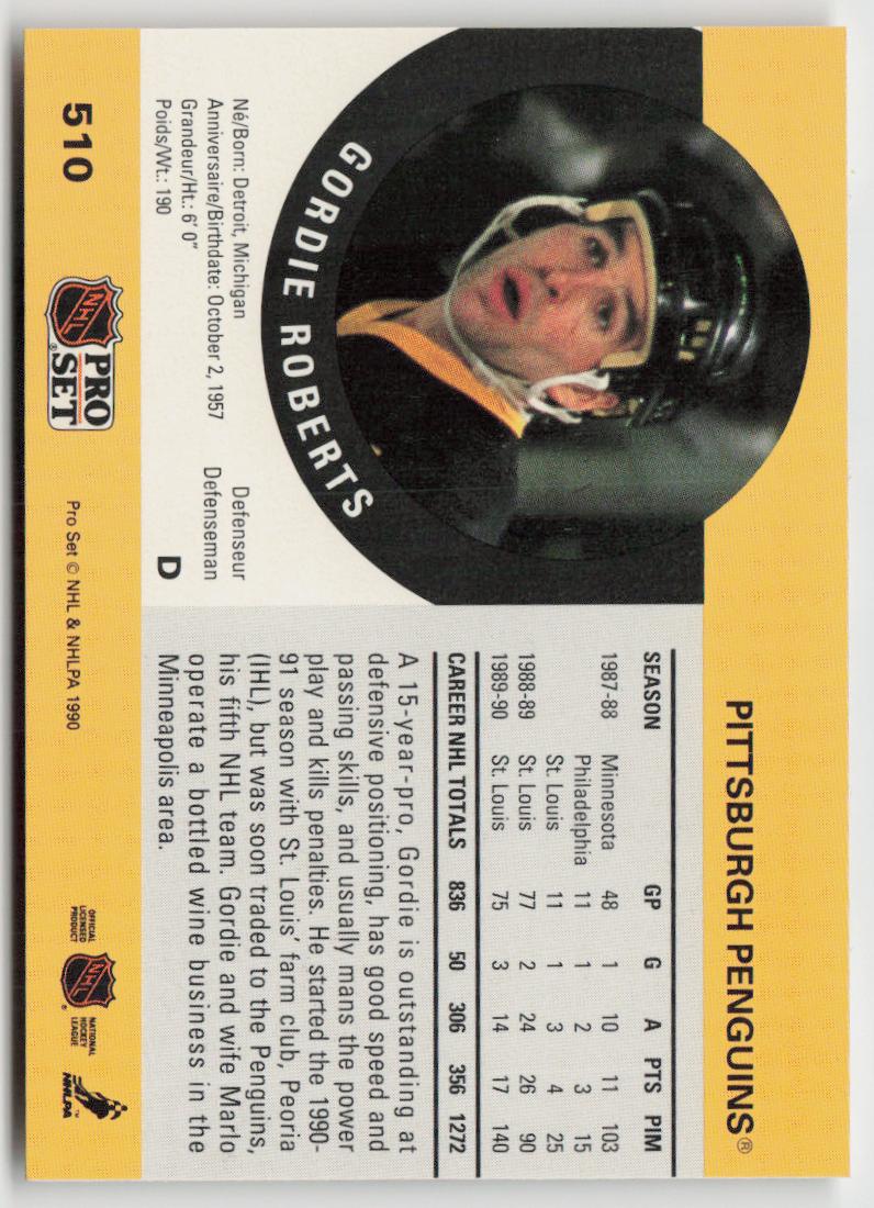 1990-91 Pro Set #510 Gordie Roberts