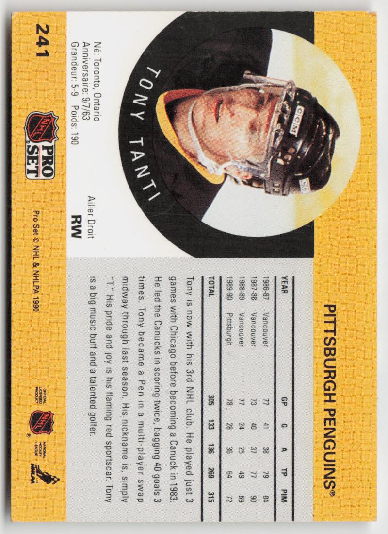 1990-91 Pro Set #241 Tony Tanti