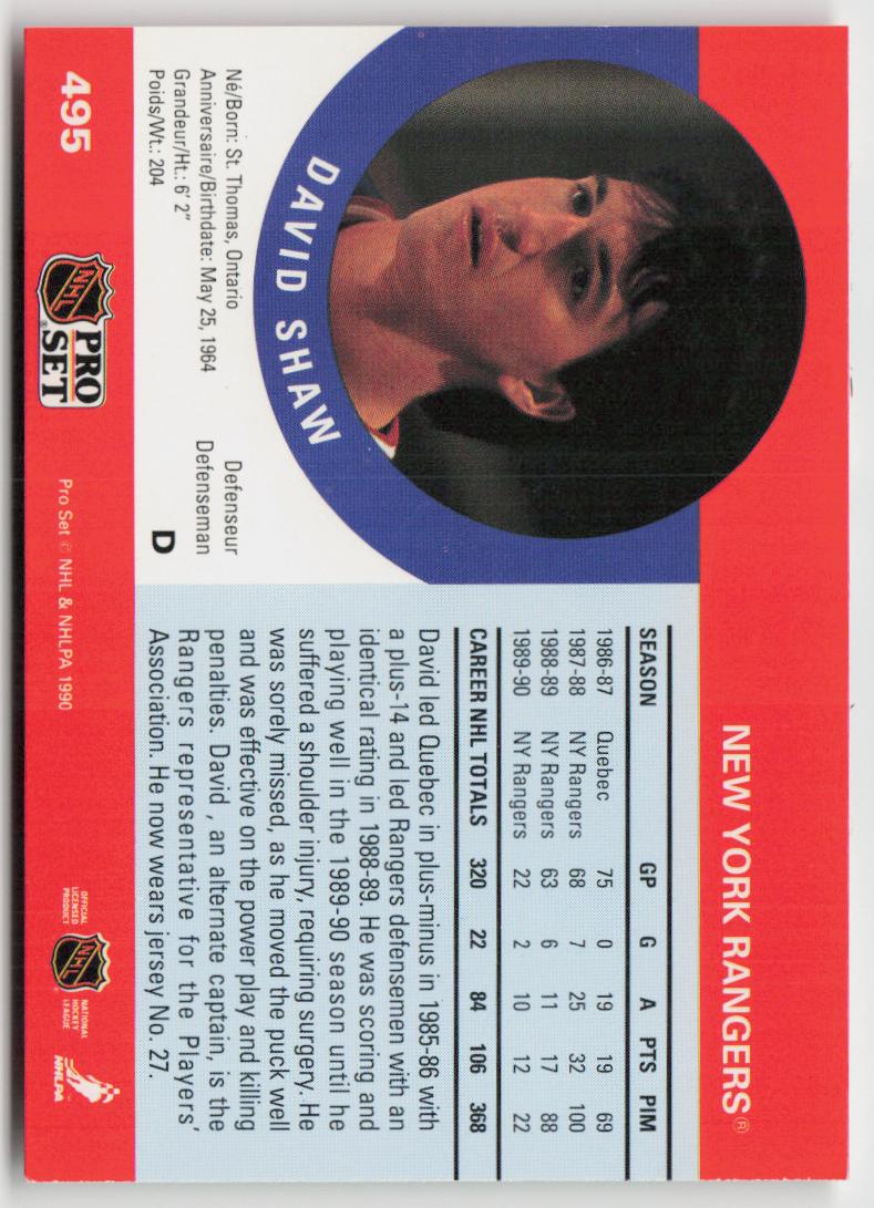 1990-91 Pro Set #495 David Shaw