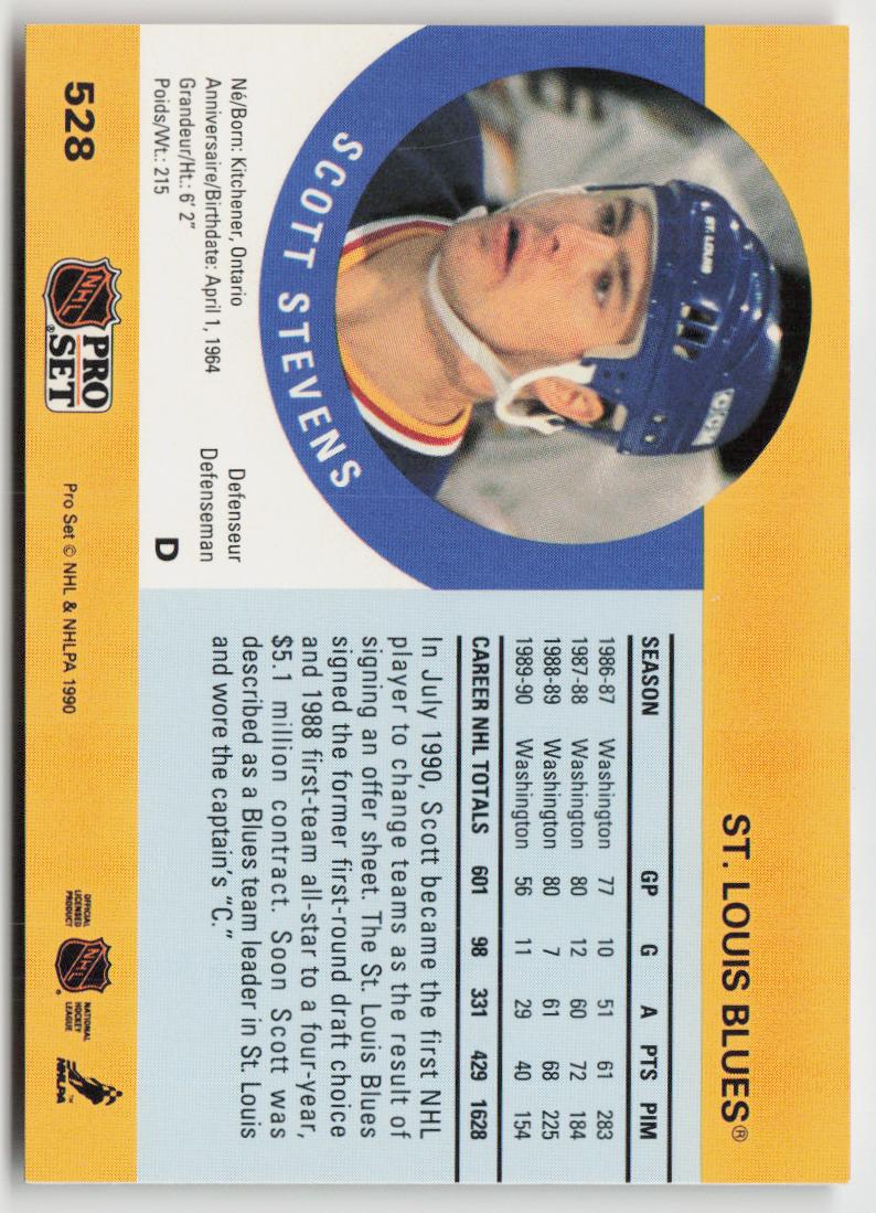 1990-91 Pro Set #528 Scott Stevens