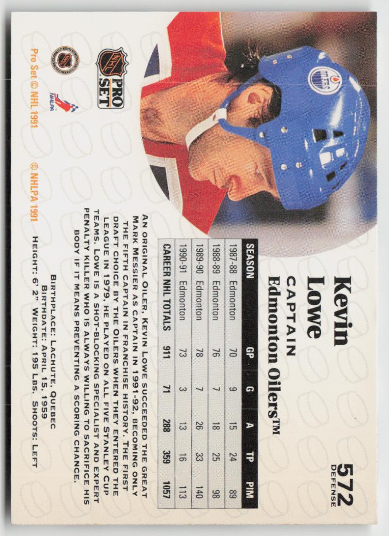 1991-92 Pro Set #572 Kevin Lowe