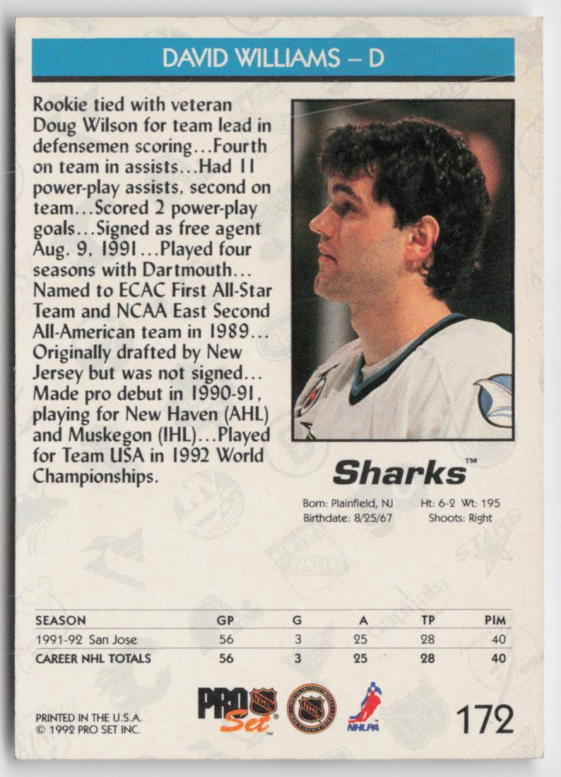 1992-93 Pro Set #172 David Williams