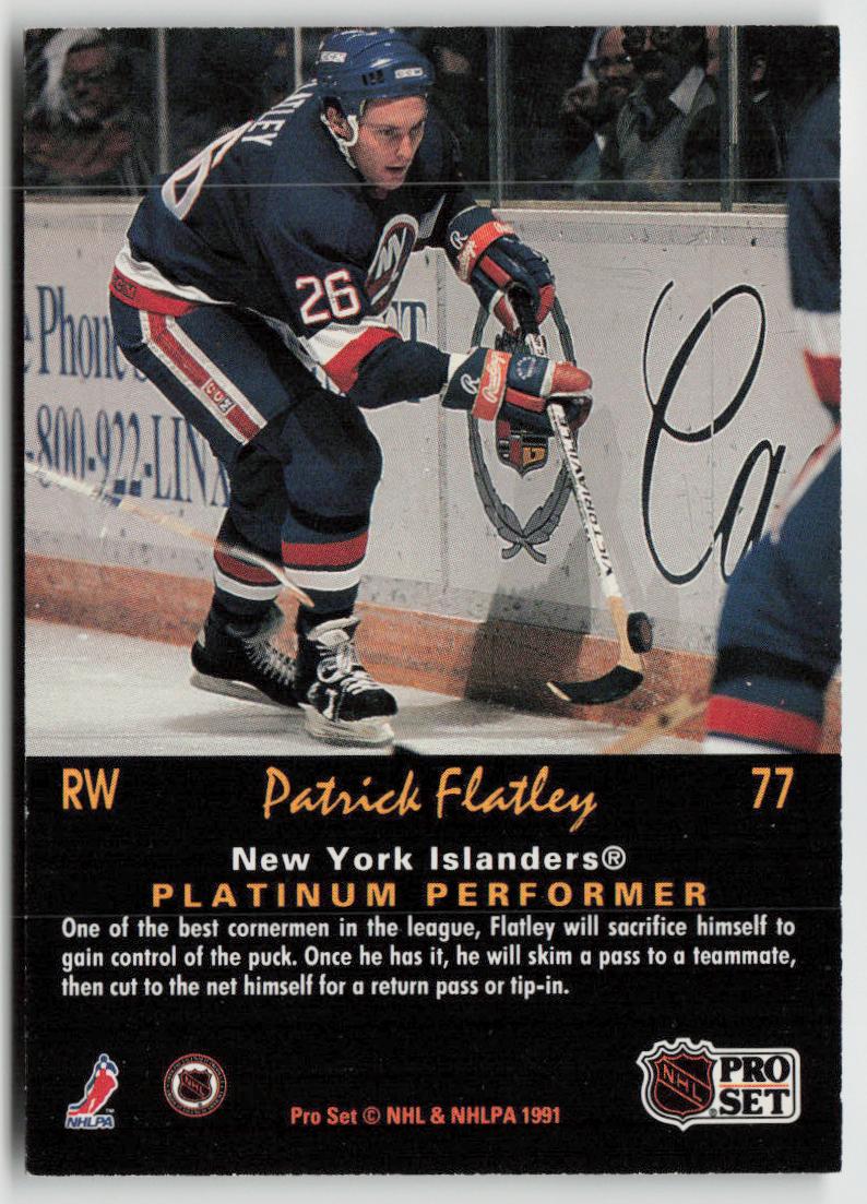 1991-92 Pro Set Platinum #77 Patrick Flatley