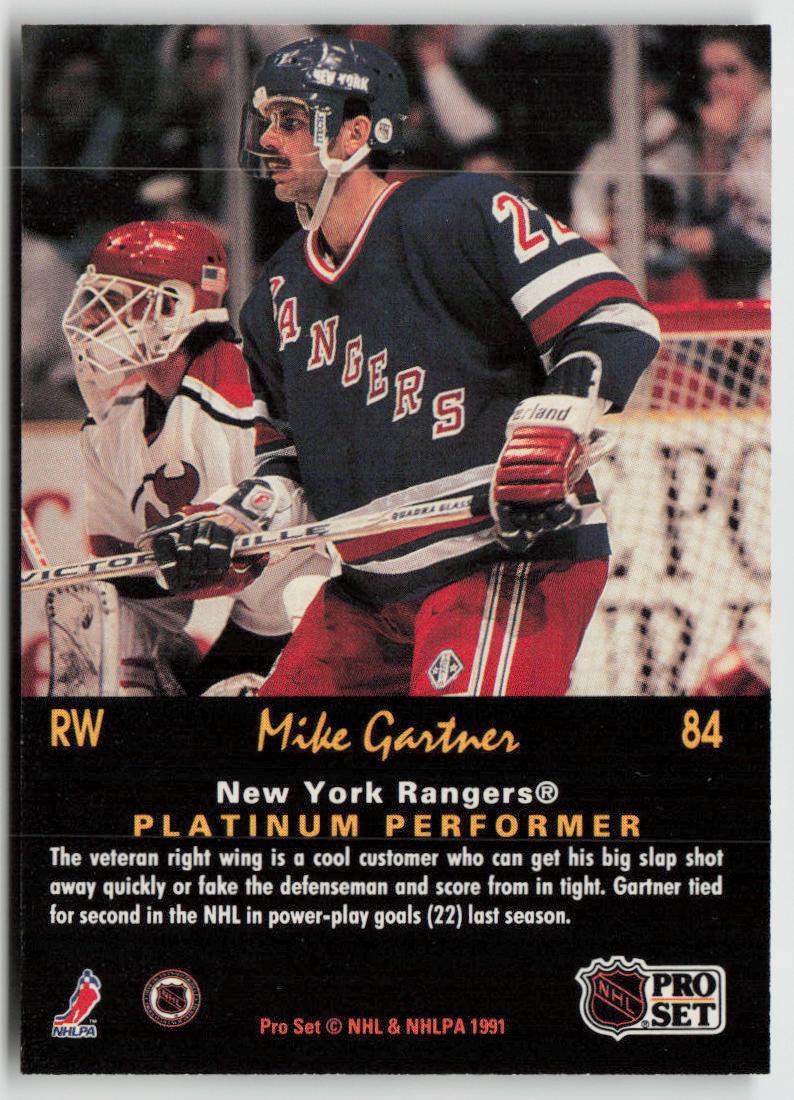 1991-92 Pro Set Platinum #84 Mike Gartner