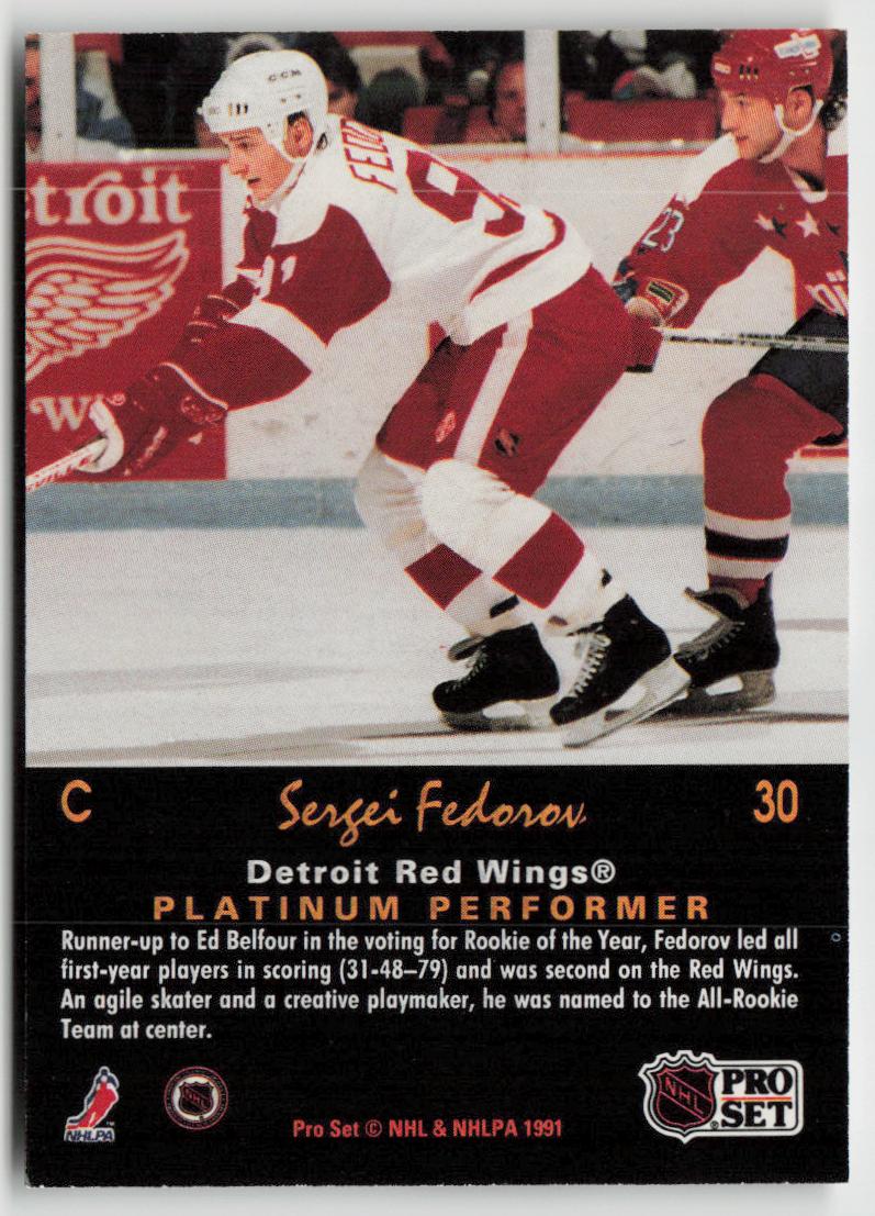 1991-92 Pro Set Platinum #30 Sergei Fedorov