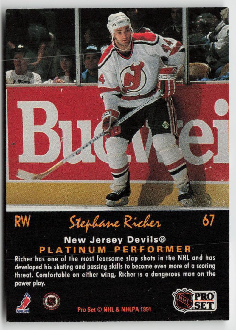 1991-92 Pro Set Platinum #67 Stephane Richer