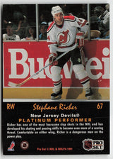 1991-92 Pro Set Platinum #67 Stephane Richer