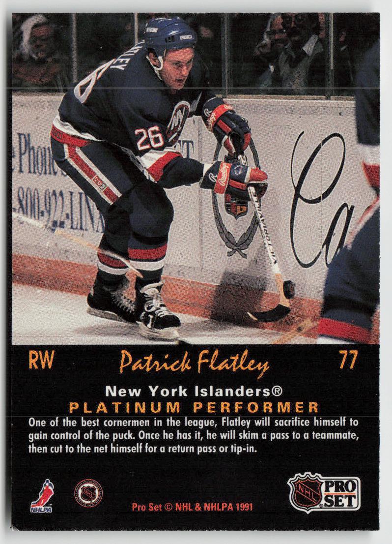 1991-92 Pro Set Platinum #77 Patrick Flatley
