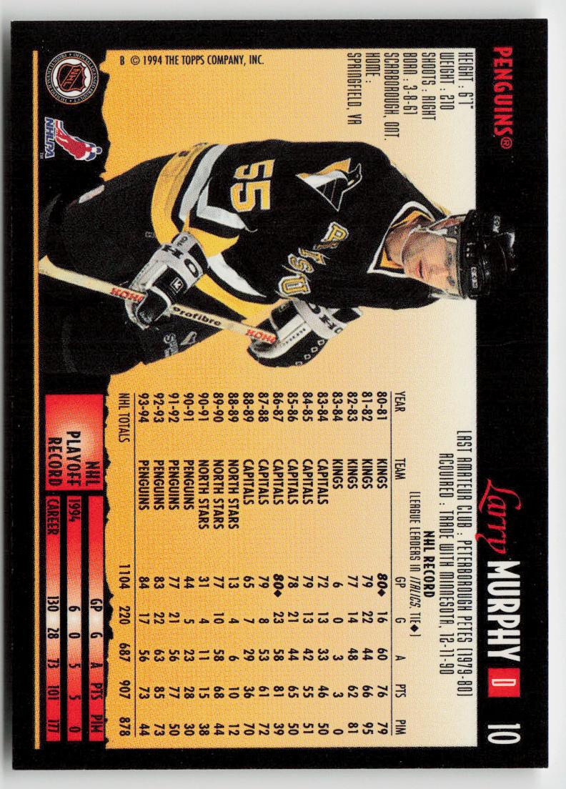 1994-95 Topps Premier #10 Larry Murphy