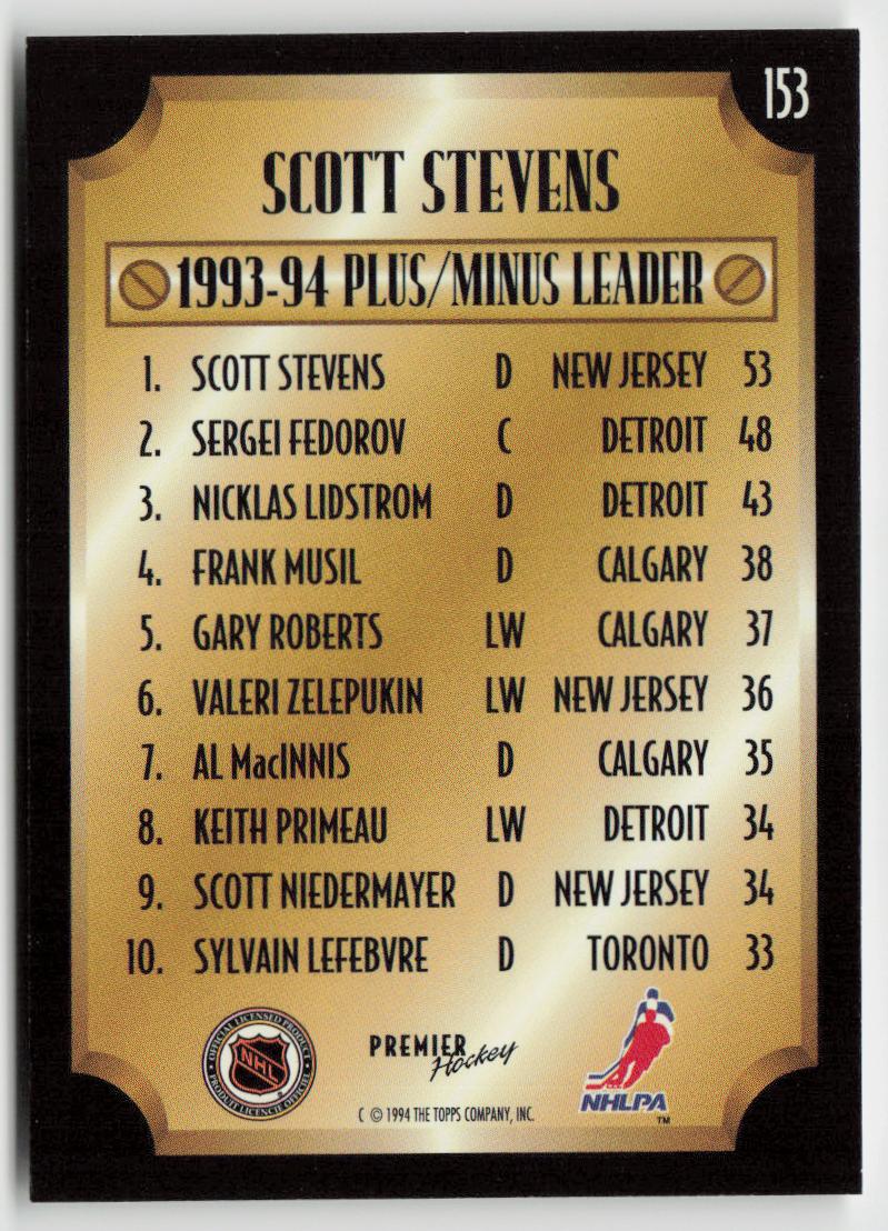 1994-95 Topps Premier #153 Scott Stevens