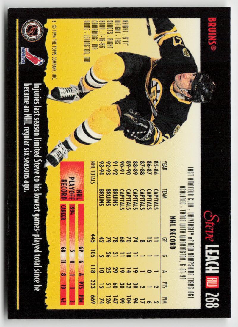 1994-95 Topps Premier #268 Steve Leach