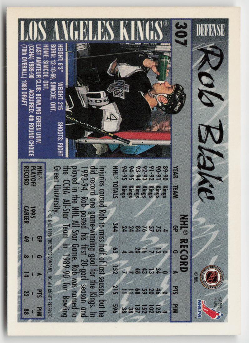 1995-96 Topps #307 Rob Blake