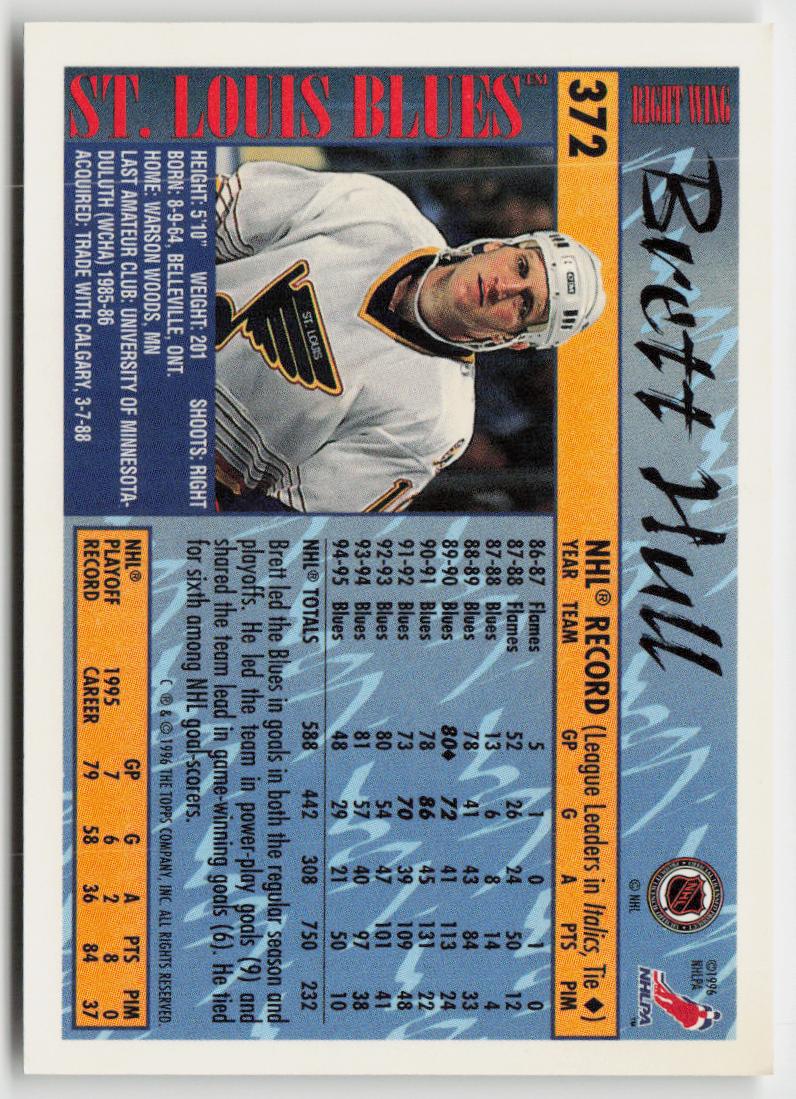 1995-96 Topps #372 Brett Hull