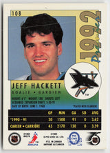 1991-92 O-Pee-Chee Premier #108 Jeff Hackett