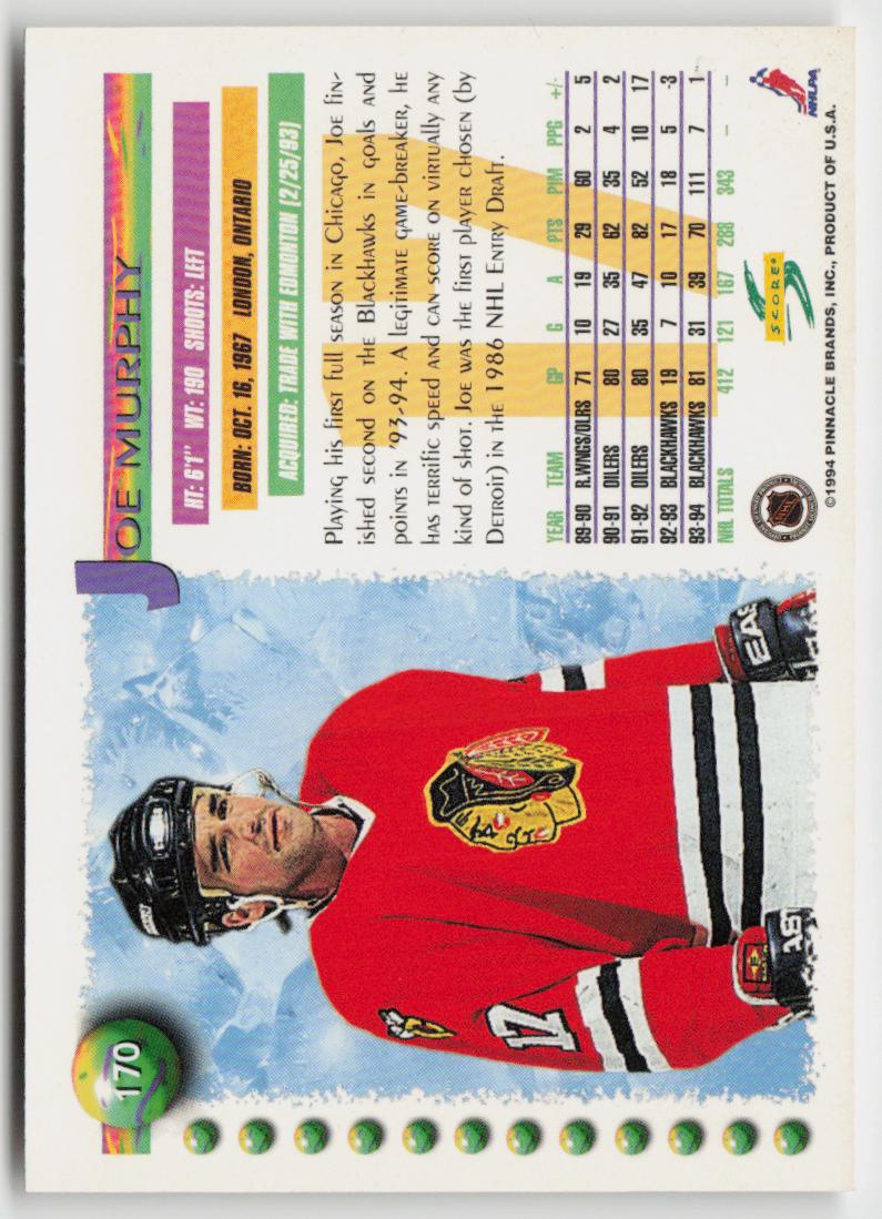 1994-95 Score #170 Joe Murphy